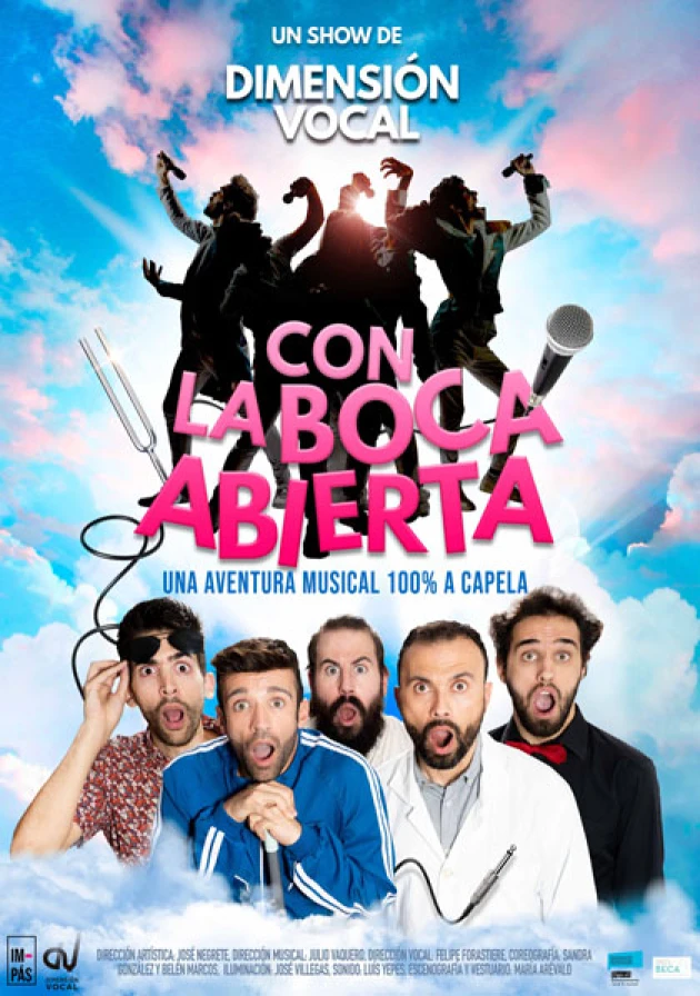 Poster del musical Con la boca abierta (2022)