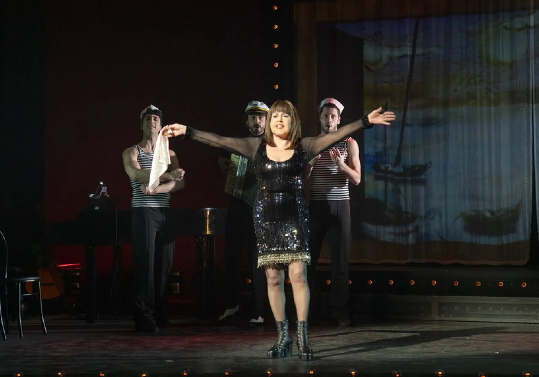 Imagen del musical Una noche con ella (2021)