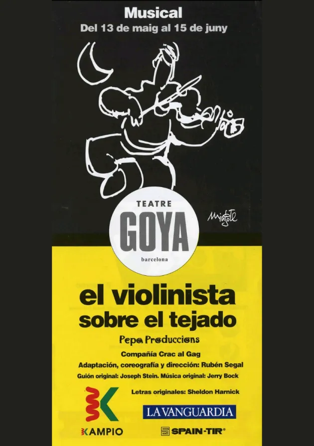 Poster del musical El violinista en el tejado (1997)