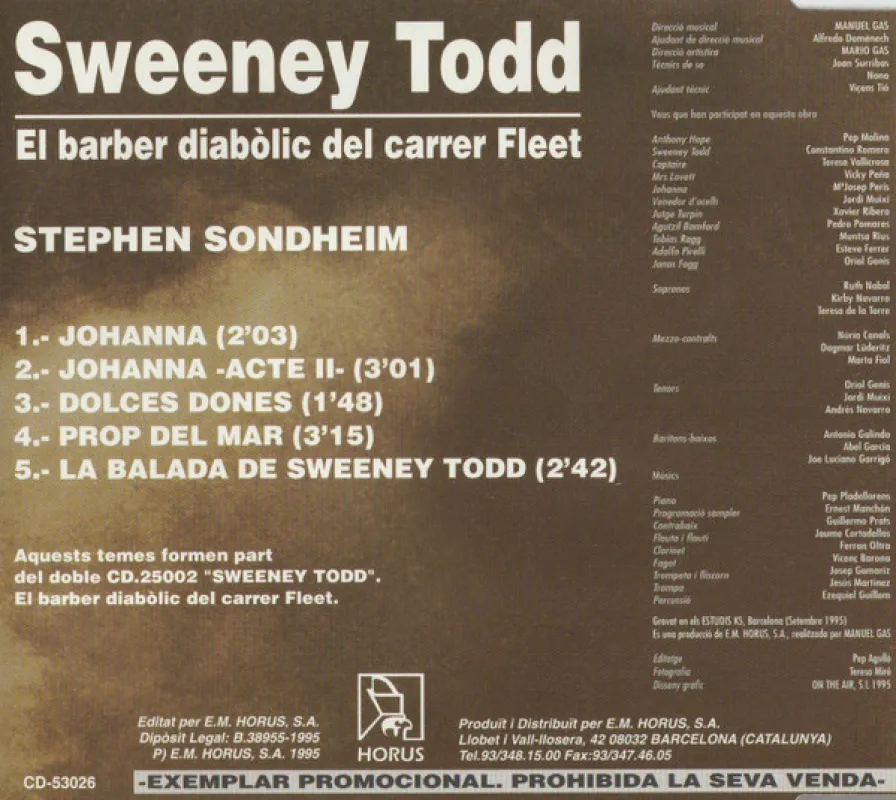 Sweeney Todd (promo especial radio)