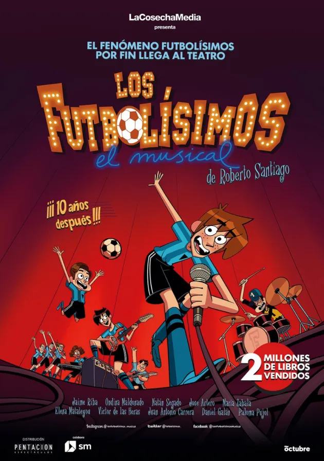 Poster del musical Los futbolísimos (2018)