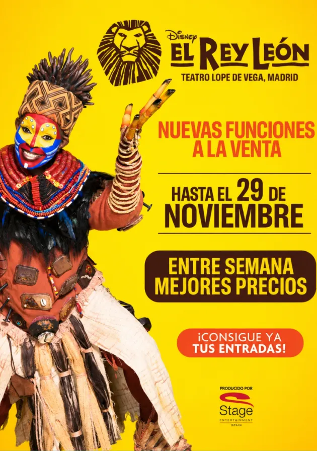 Poster del musical El Rey León