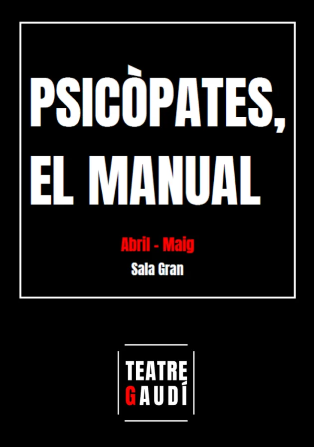 Poster del musical Psicòpates, el manual