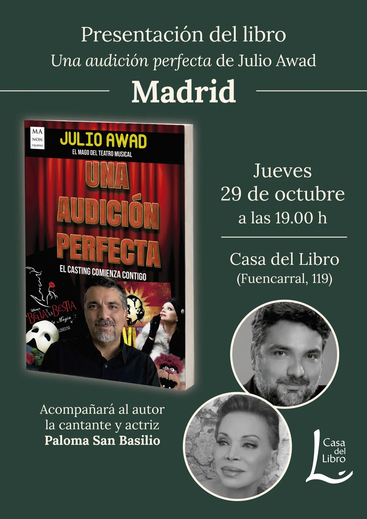 Julio Awad desvela las claves para triunfar en un casting en su nuevo libro: Una audición perfecta