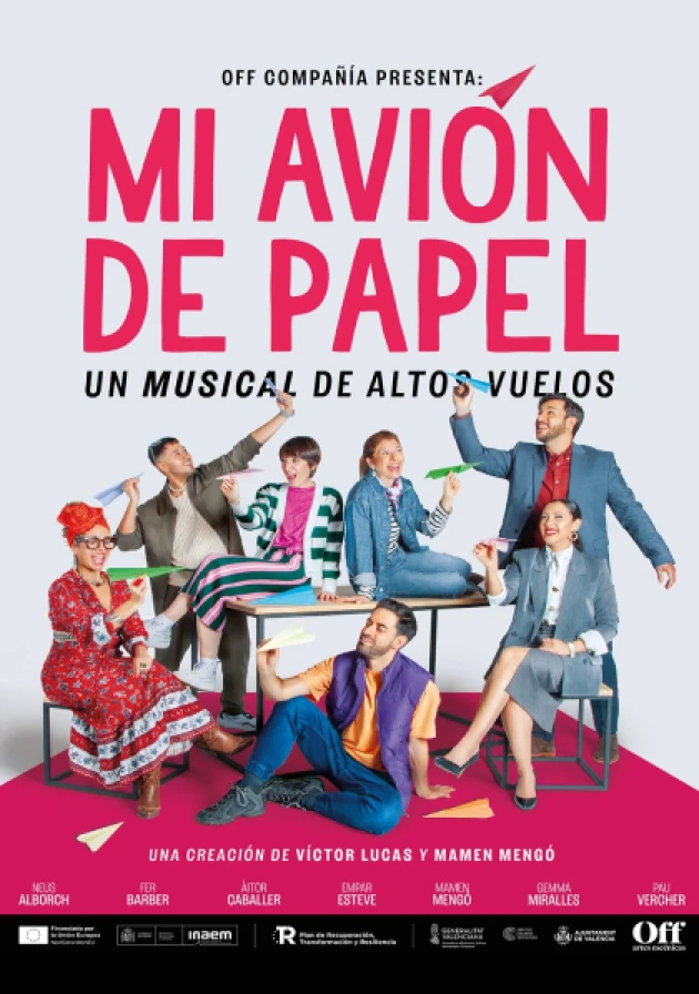 Poster del musical Mi avión de papel (2024)