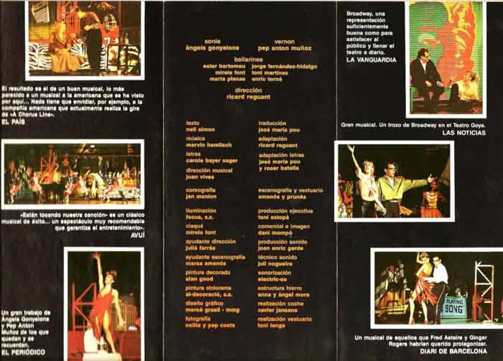 Imagen del musical Estan tocant la nostra cançó (1990)