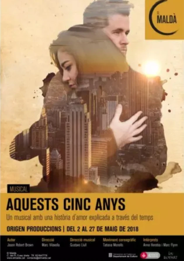 Poster del musical Aquests cinc anys (2018)