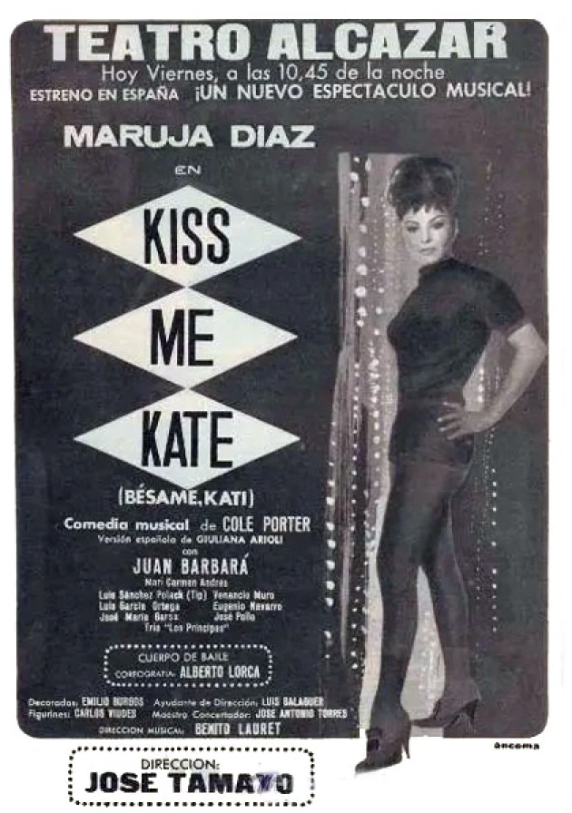 Poster del musical Kiss me Kate (1963)