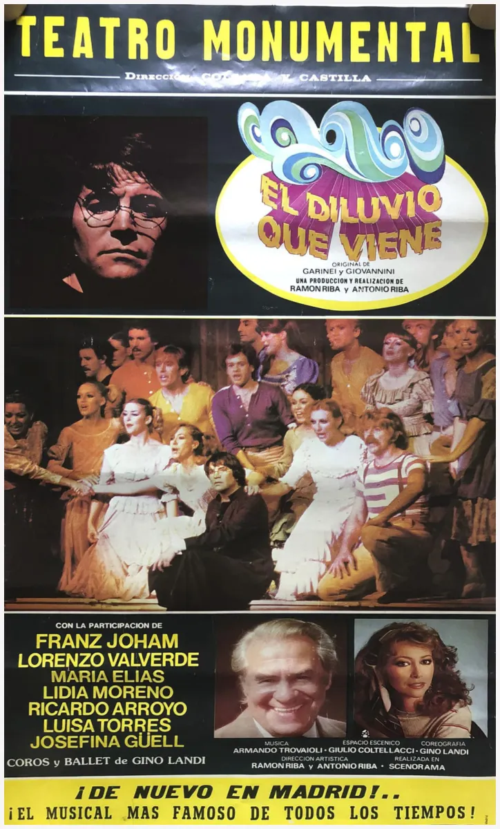 Imagen del musical El diluvio que viene (1977)