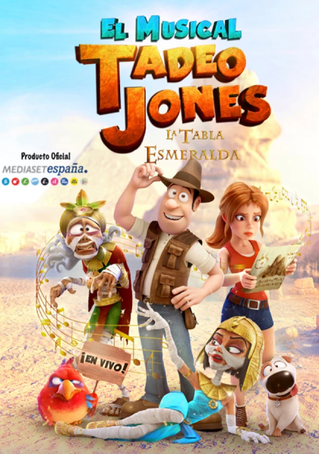 Poster del musical Tadeo Jones y la tabla esmeralda (2022)