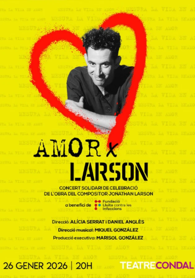 Poster del musical Amor x Larson (2026)