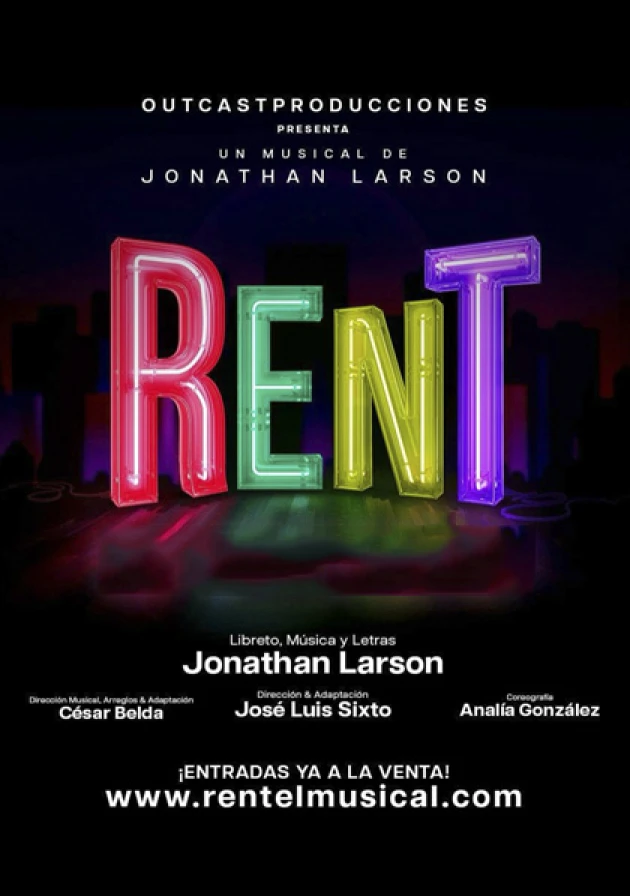 Poster del musical Rent (2025)