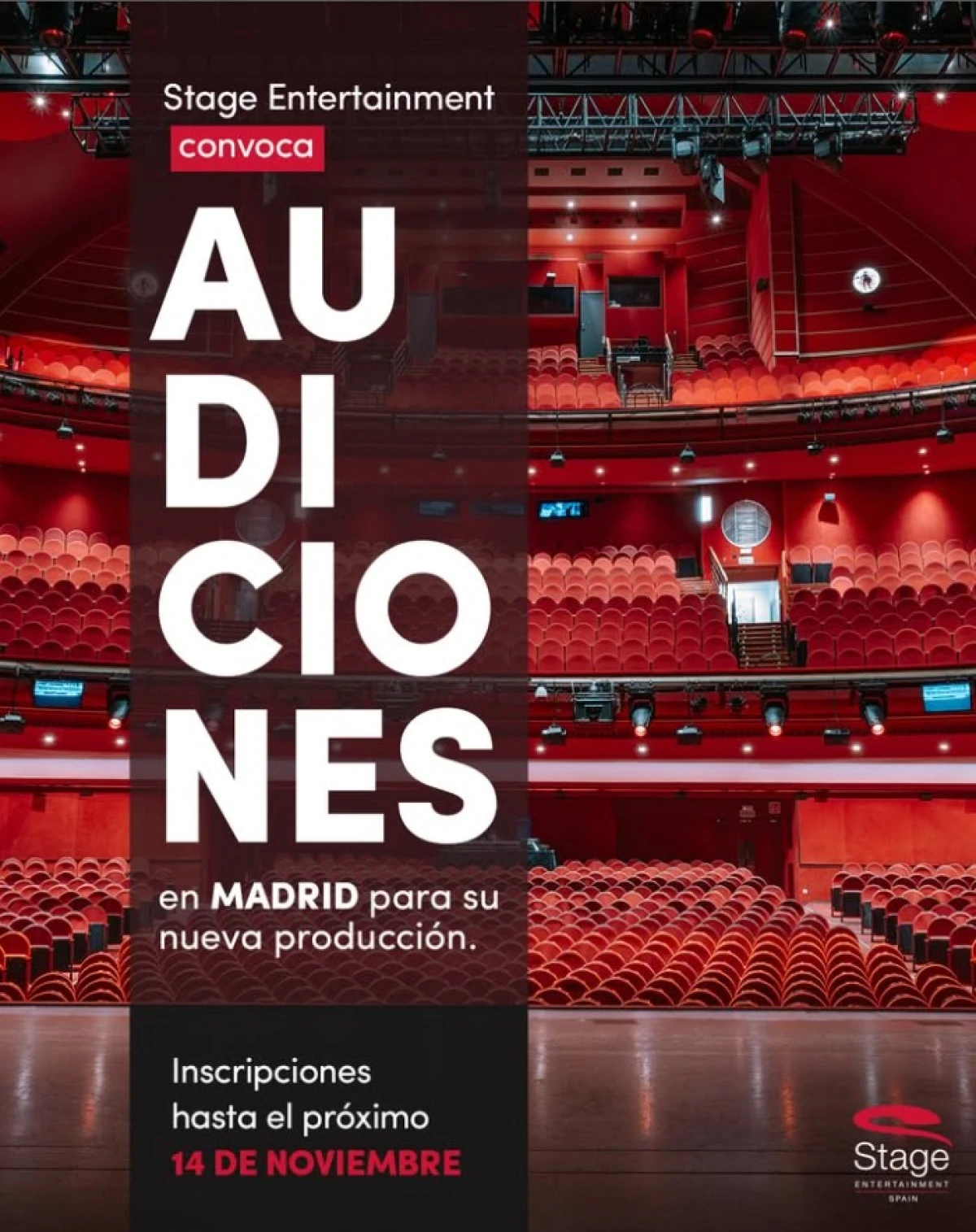 Stage Entertainment lanza audiciones para su próxima producción en Madrid