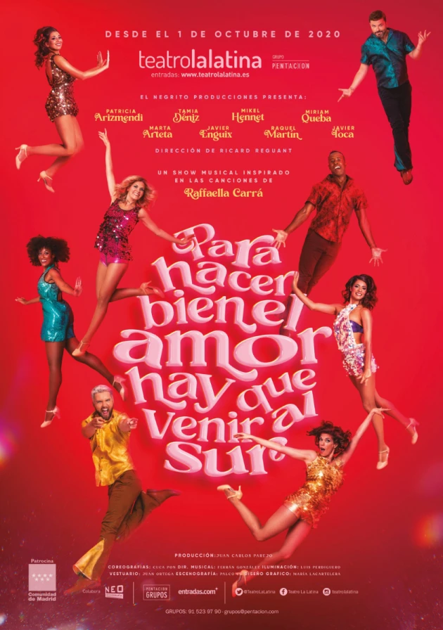 Poster del musical Para hacer bien el amor hay que venir al sur (2020)
