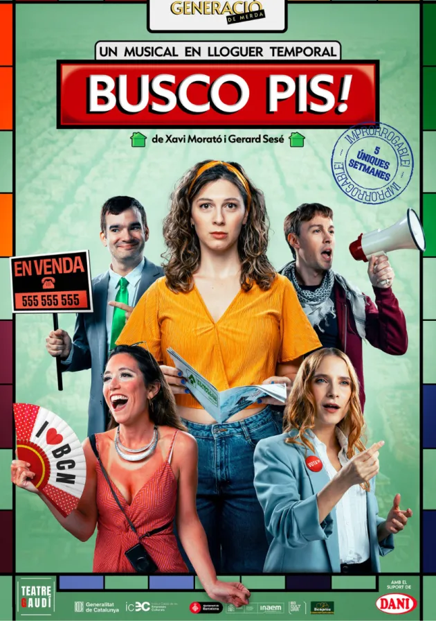 Poster del musical Busco pis! (2026)