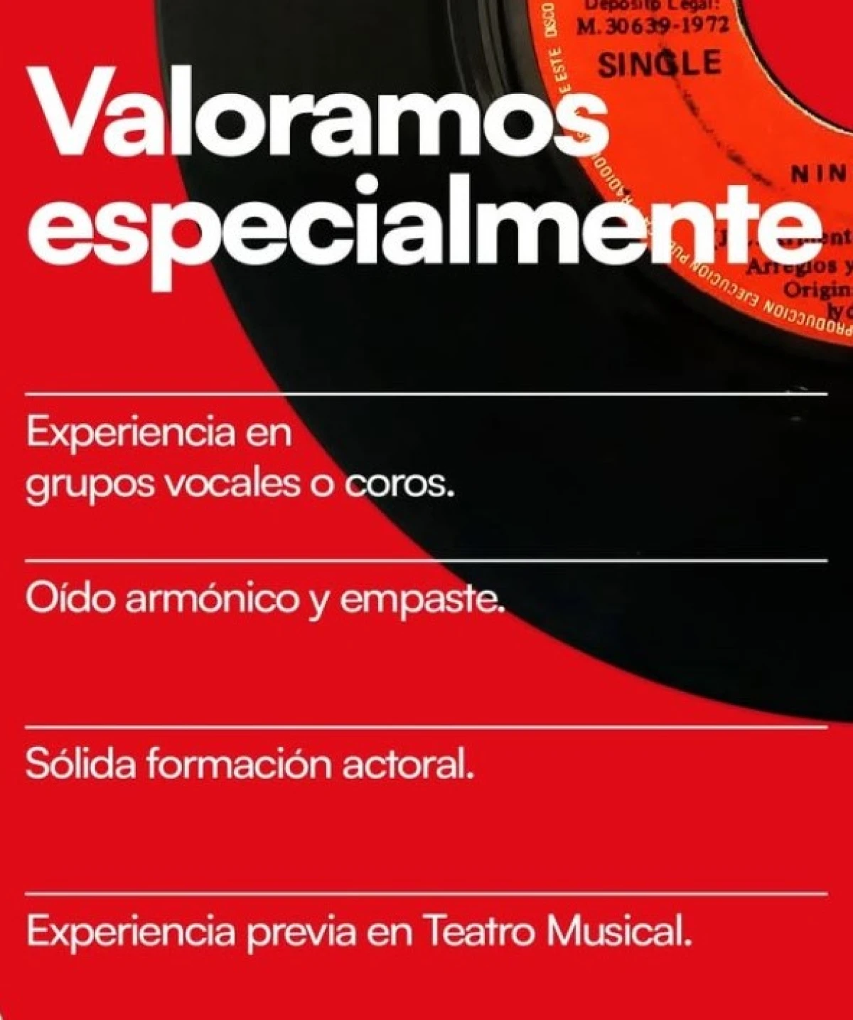 CASTING: Melomans busca voces masculinas para Libre, el Musical de Nino Bravo