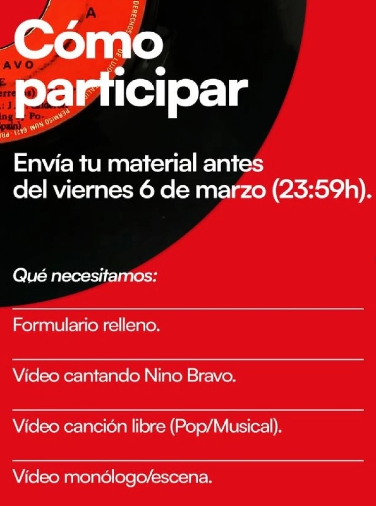 CASTING: Melomans busca voces masculinas para Libre, el Musical de Nino Bravo