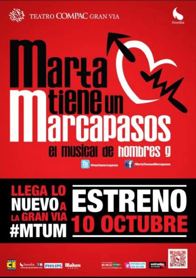 Poster del musical Marta tiene un marcapasos (2013)