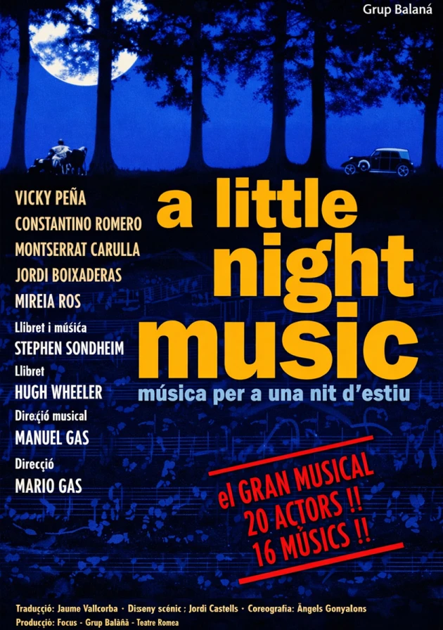 Poster del musical A little night music (2000)