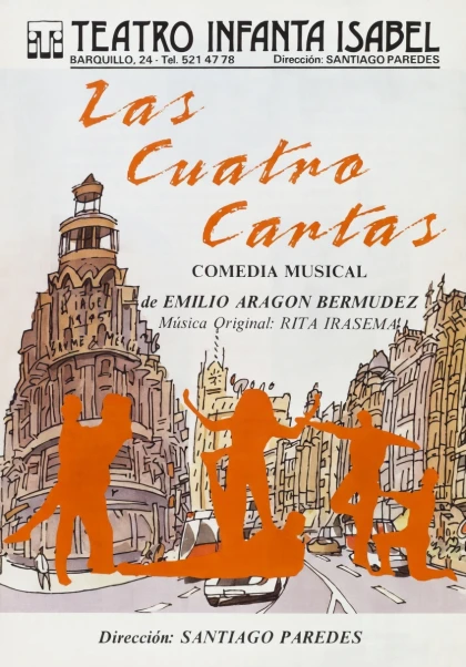 Poster del musical Las cuatro cartas (1990)