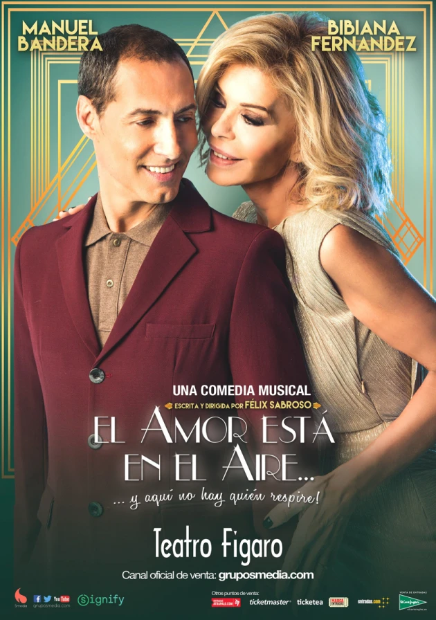 Poster del musical El amor está en el aire (2016)
