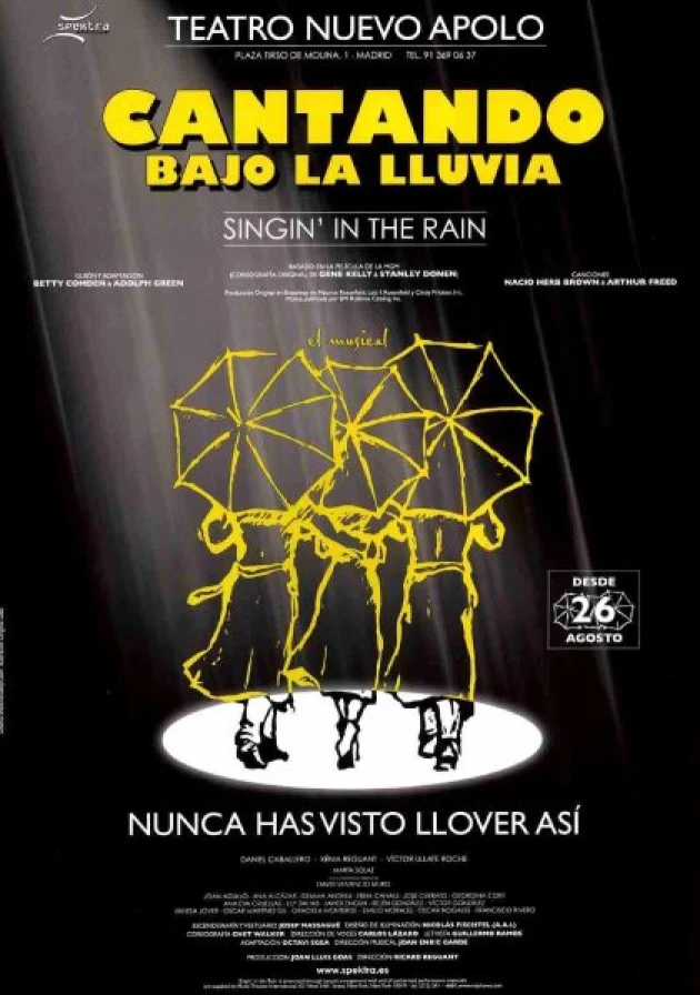 Poster del musical Cantando bajo la lluvia (2004)