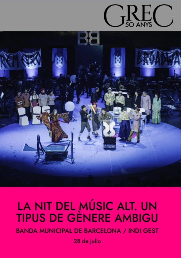 Poster del musical La Nit del Músic Alt. Un tipus de gènere ambigu