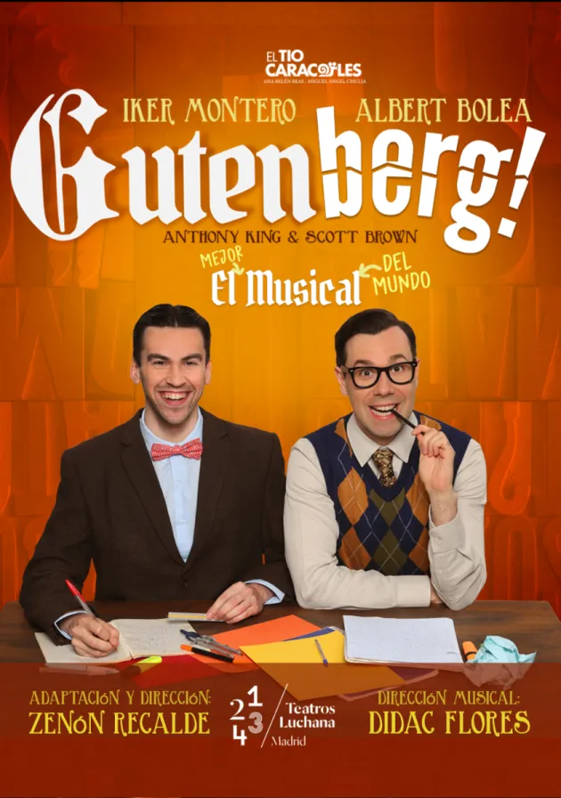 Poster del musical Gutenberg! El mejor musical del mundo