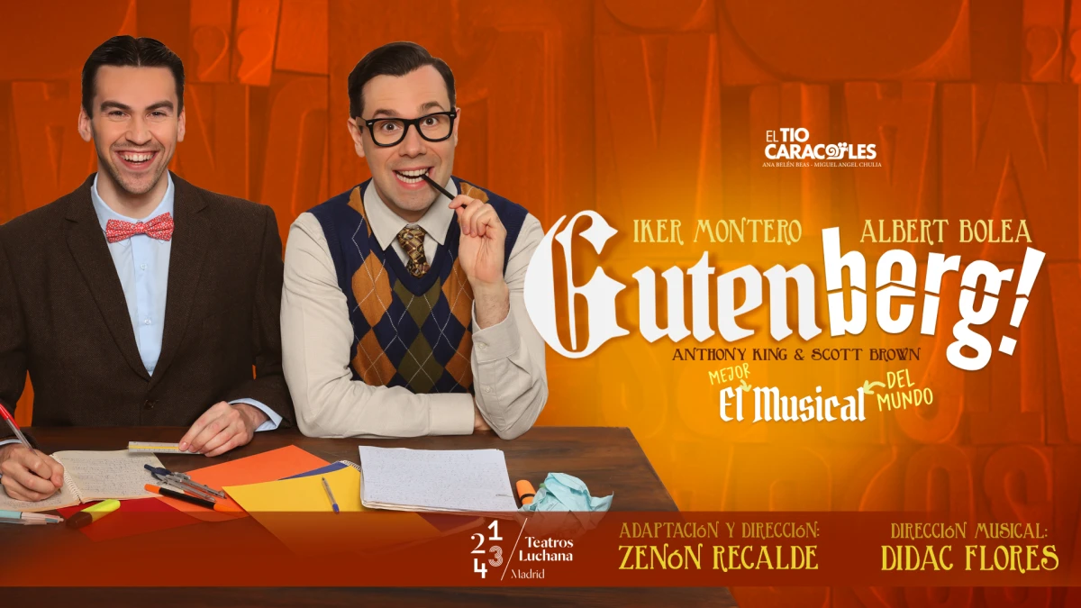 El Tío Caracoles estrena "Gutenberg!, El mejor musical del mundo" este verano en los Teatros Luchana