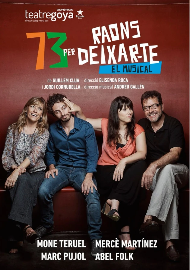 Poster del musical 73 raons per deixar-te (2015)