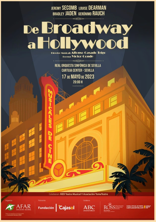 Poster del musical De Broadway a Hollywood (2023)