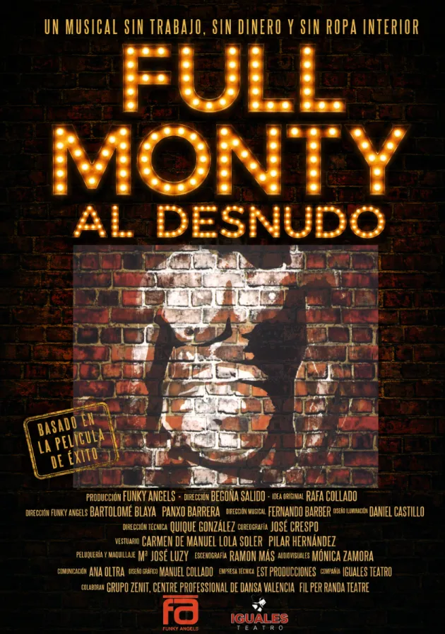 Poster del musical Full monty al desnudo (2017)