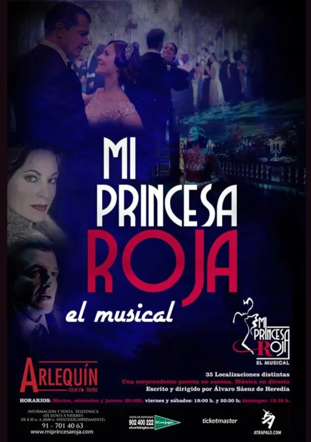 Poster del musical Mi princesa roja (2015)