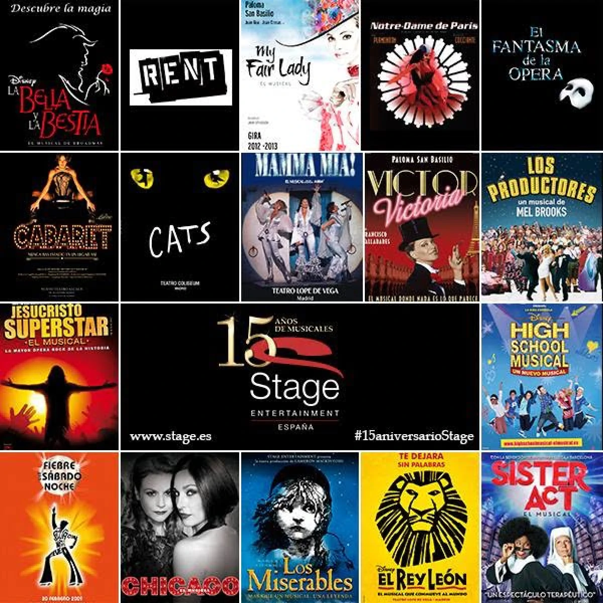Imagen del musical 15 años de musicales: Stage Entertainment