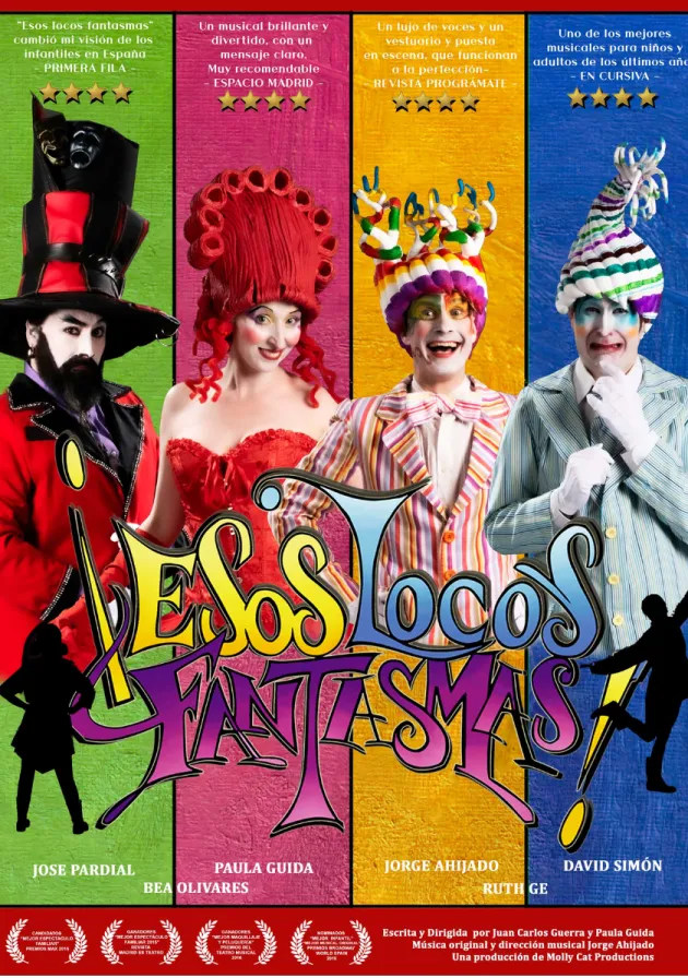 Poster del musical Esos locos fantasmas (2015)