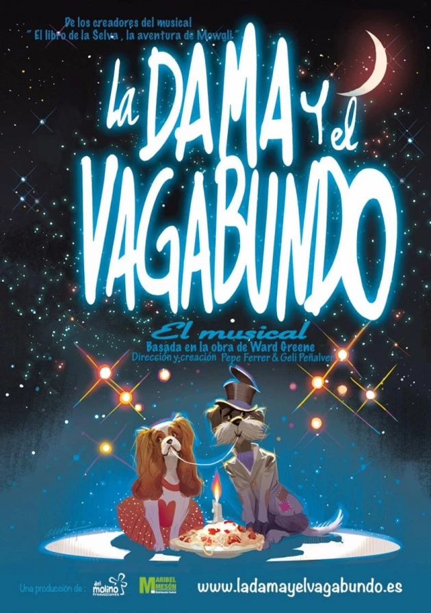 Poster del musical La dama y el vagabundo (2018)