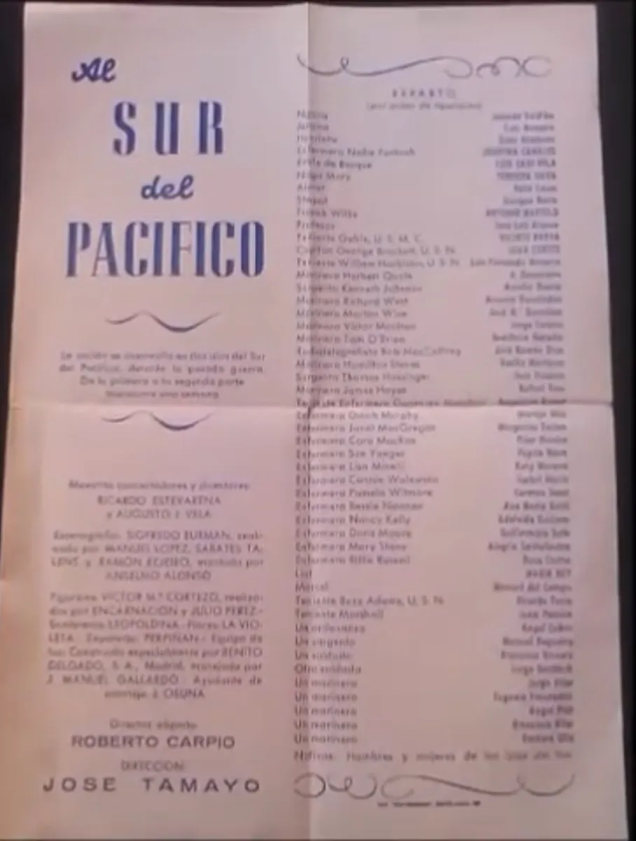 Imagen del musical Al sur del pacífico (1955)